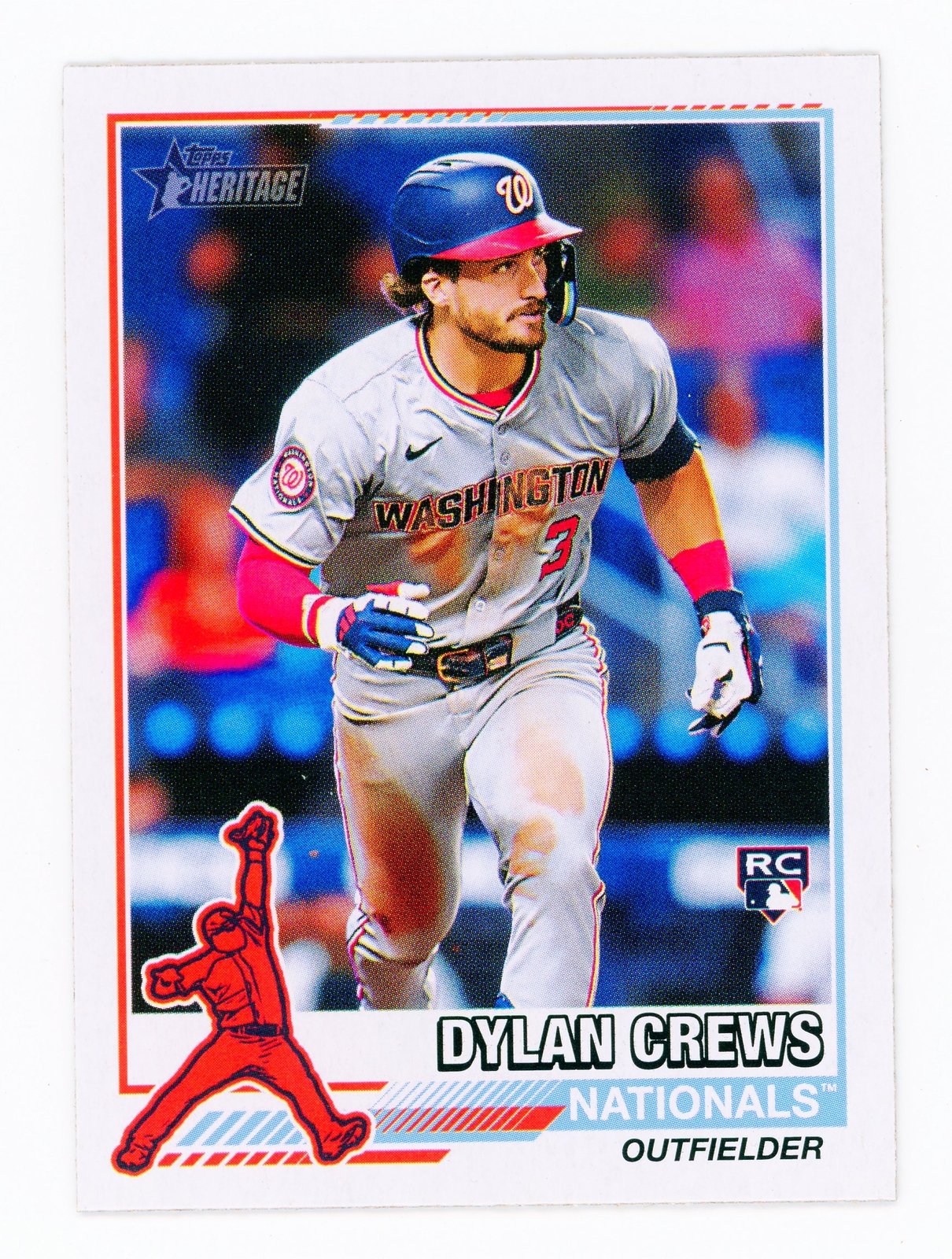 2025 Topps Heritage 1976 Redefined Dylan Crews RC #76R-12 Nationals Rookie