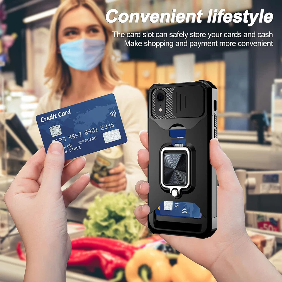 Жесткий ударопрочный чехол с поворотным кольцом на 360° для iPhone 12 Pro Max - Изображение 4 из 4