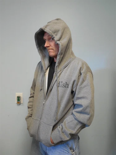 DISH® SHOWTIME® Gray Zip-up Hoodie Sz: Large
