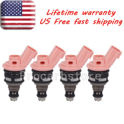 4X 1660057Y00 Fuel Injector For 1991-1999 Nissan with GA16DE
