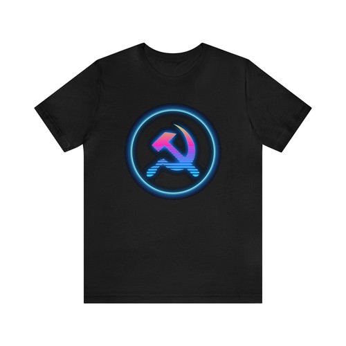 Hammer and Sickle Vaporwave Short Sleeve Tee - Picture 2 of 13