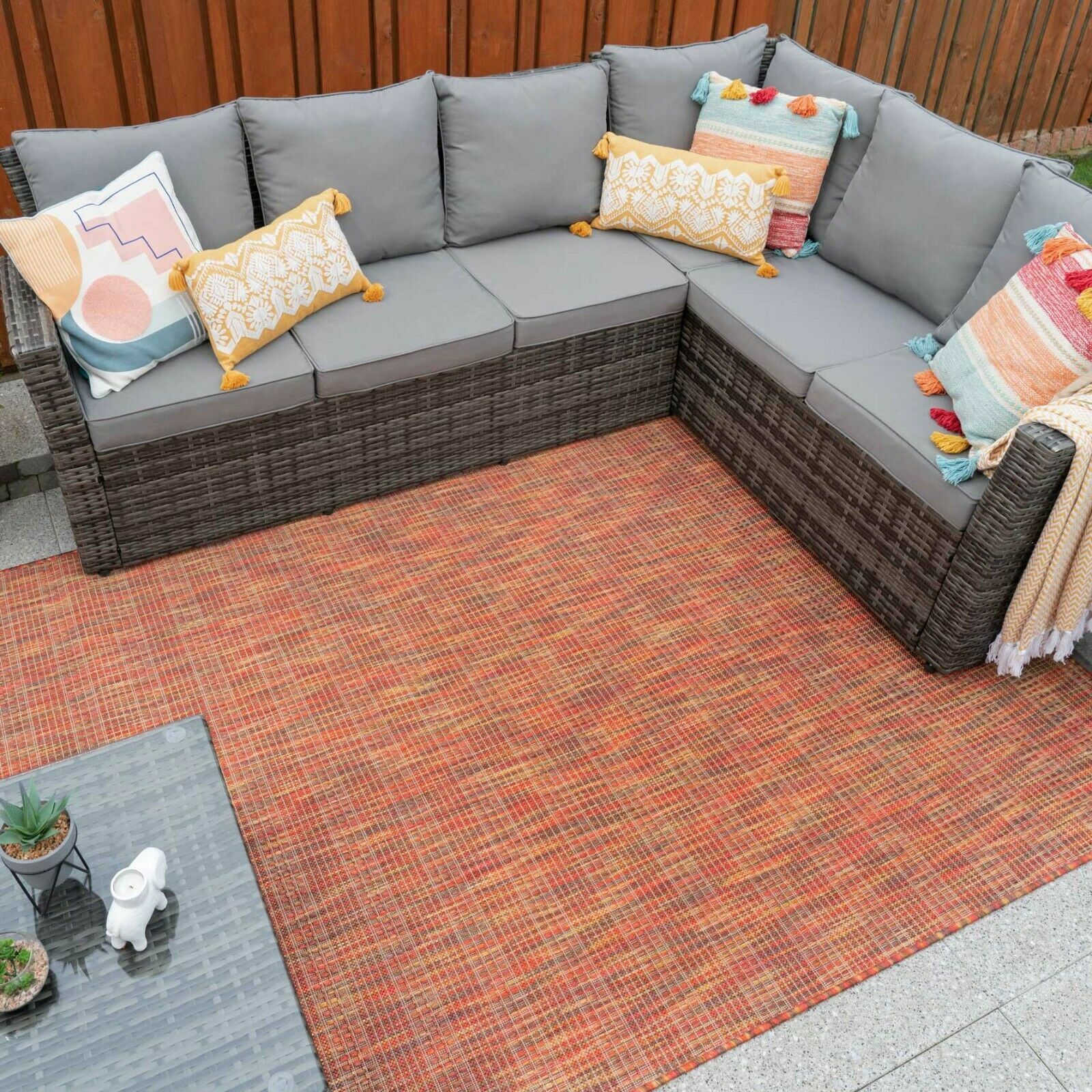 Colourful Bright Outdoor Rug Patio Garden Mat Large Weatherproof