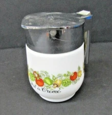 Vtg Corning Ware Gemco Spice of Life Pot A Creme Creamer w/Lid Handle Vegetables