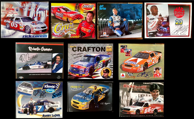 10 Racing (Nascar, Formula 1, Indy ++) - Autographed Promo's, ONLY $1.00 EACH!!