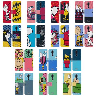 OFFICIAL PEANUTS HALFS AND LAUGHS LEATHER BOOK CASE FOR MICROSOFT NOKIA PHONES