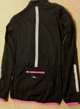 Crane Ladies Light Weight Cycling Jacket. Black, Pink & White S 8-10. 32-34.