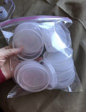 New OUI Yogurt Glass Jar Clear Lids 20pcs/bag Not For The Liquids