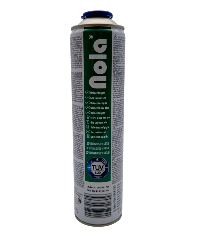 2 x, 4 x, 8 x, 12 x, 24 x, 48 x 600ml 338g Universalgas Gaskartusche Butan NOLA - Bild 3 von 4