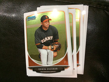 2013 Bowman Chrome BCP117 Edwin Escobar 8 count lot San Francisco Giants