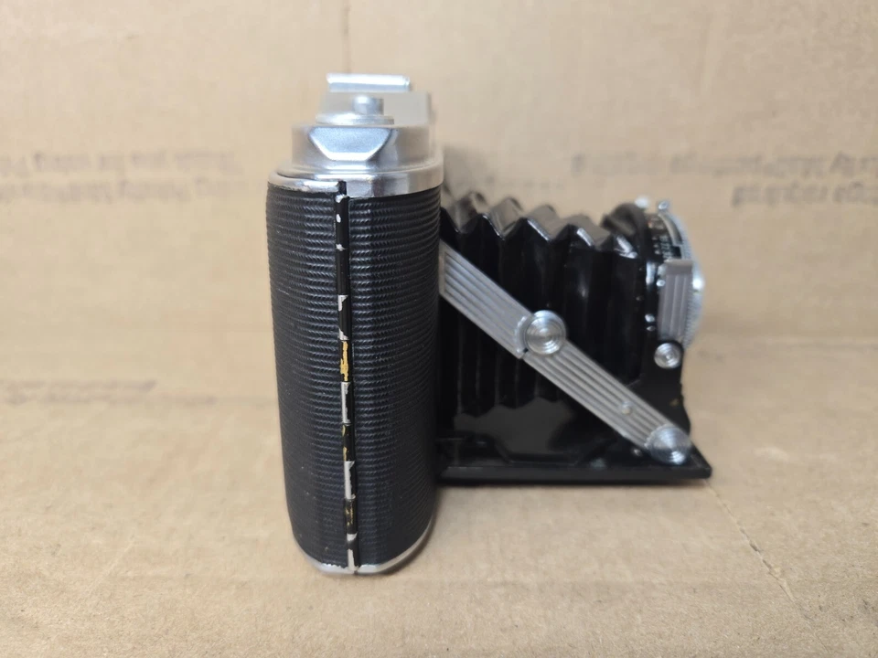 Cámara plegable de película de 120 rollos Agfa Isolette I de colección con lente Agnar 85 mm F4,5 PIEZAS Foto 3 de 4