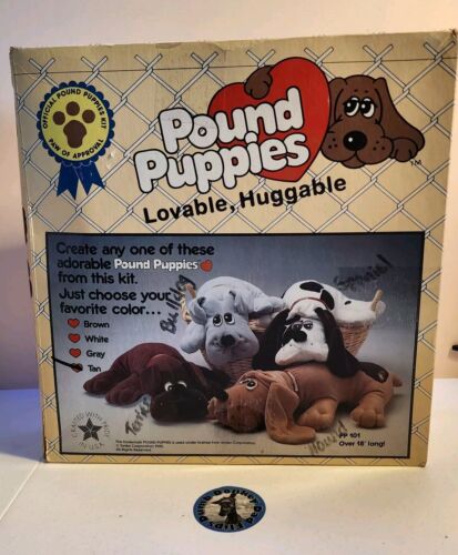 Vintage 1985 Pound Puppies Kit PP101 by Millcraft Inc 18' Plush Tan Incomplete