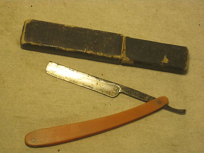 vintage straight razor Wald Germany ERN w/ Solingen Respect box