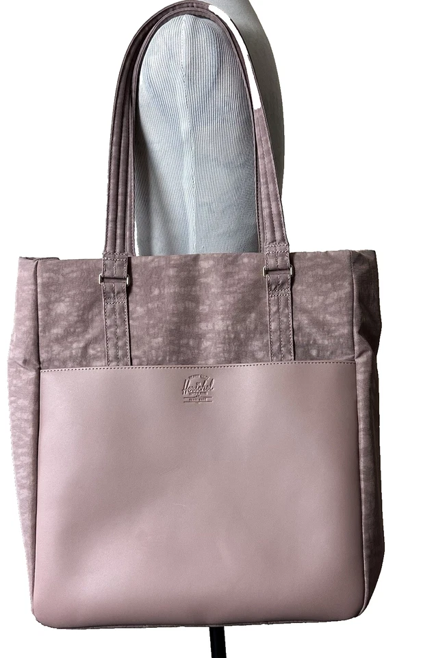 Bolso de Mano Herschel Orion Grande Rosa Ceniza Nylon Bolso de Hombro SIN Bolsa Nuevo Foto 3 de 4