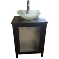 Monsam Pse-010w Wood Cabinet Luxury Portable Sink With Glass Vessel Basin on sale Monsam Pse-010w Wood Cabinet Luxury Portable Sink With Glass Vessel Basin on sale