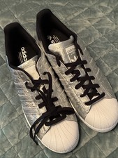 RARE Original Adidas Superstar Silver White T...