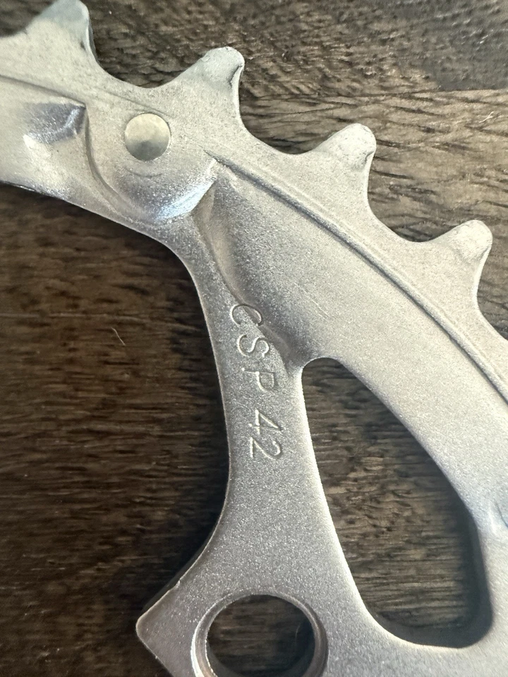 Vintage Sugino CSII CSP 42t/ 32/22 Chainring Set 94 BCD Japan 90s MINT - Image 2 of 4