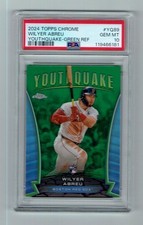 PSA 10 2024 TOPPS CHROME #YQ89 WILYER ABREU YOUTHQUAKE-GREEN REFRACTOR Pop 2