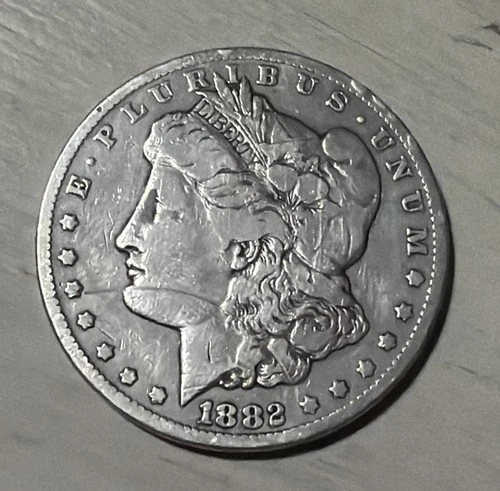 1882 CC Morgan Silver Dollar $1 VG Very Good Details Carson City - Hope Filler