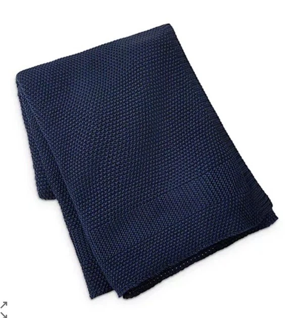 Manta Ralph Lauren Home Pursell Azul Marino NUEVA Talla 54x72 Diseñador de Lujo Foto 4 de 4