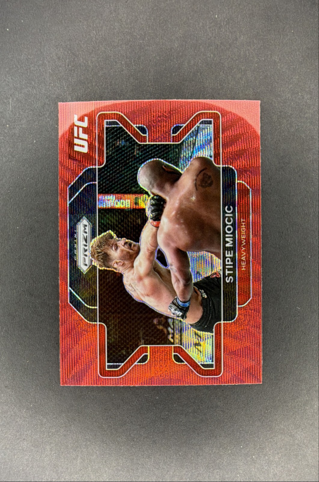 2022 Panini Prizm UFC - Stipe Miocic #100 Ruby Wave Prizm
