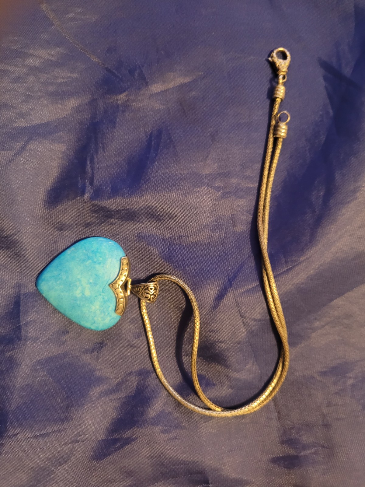 Sterling Silver Solid .925 Lamimer Heart-Shaped p… - image 5