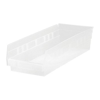 QUANTUM STORAGE SYSTEMS QSB108CL Shelf Bin,Clear,Polypropylene,4 in 6ECF1