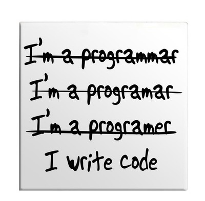 I Write Code Programmer Programming Language Spelling Errors Fridge Door Magnet