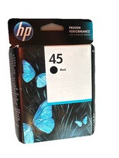 HP 45 Black Ink Cartridge 51645A Genuine OEM Sealed New Old Stock 01/2014
