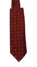 Jos. A. Bank Traveler Collection Red Blue Geometric Silk Tie - Stain Resistant