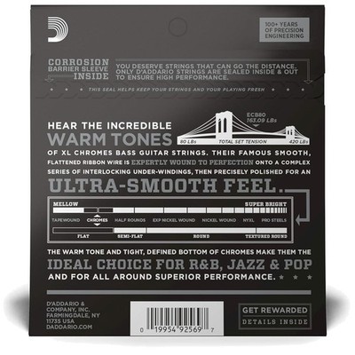 D'Addario XL Chromes Bass Strings - Super Light=