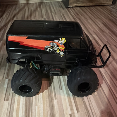 Tamiya RC Monster Truck LUNCH BOX Karosserie Schwarz/Rot