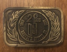 Vintage 1989 Harvey s Supply Company Advertising Belt Buckle