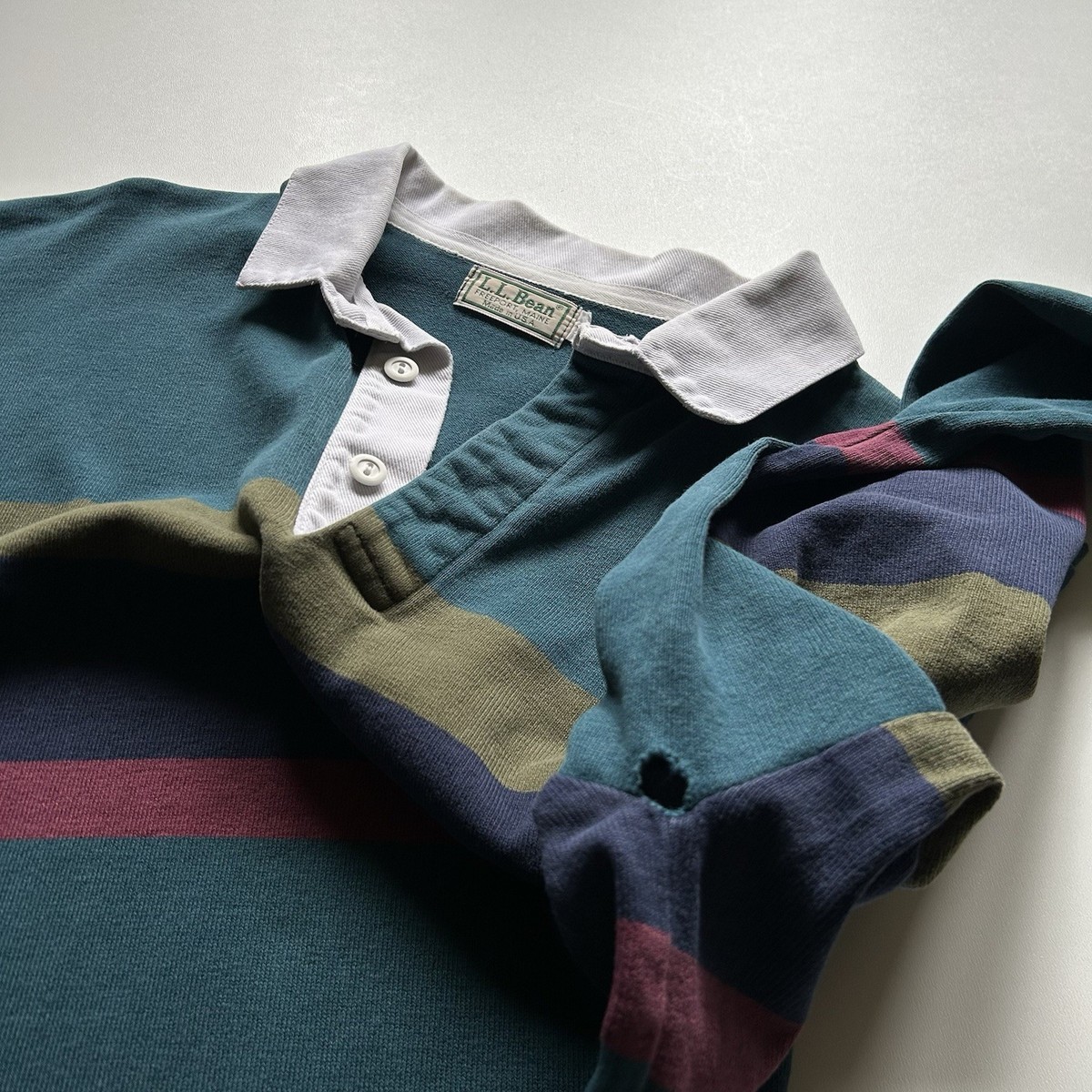 ウェア 80s Vintage LL Bean rugby shirt made usa Vintage L.L.Bean Rugby Shirt – Wooden Sleepers