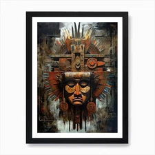 Mystic Canvases: Capturing Native A Framed Wall Art Poster Canvas Print Picture