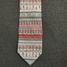 Tesoro Rosso 100% Silk Geometric Shapes Tie