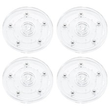 4 Pcs Clear 5 inch Acrylic Lazy Susan Rotating Turntable Organizer Bearings -...