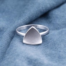 Handmade 925 Silver Trillion 10mm Ring Setting Jewelry Supply