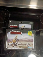 Star Wars TVC Vintage Collection Mandalorian Speeder Bike & Scout Trooper Grogu