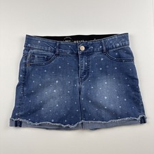 Westbound Jean Shorts Women's Size 6 Blue Button Up Stretch Stars