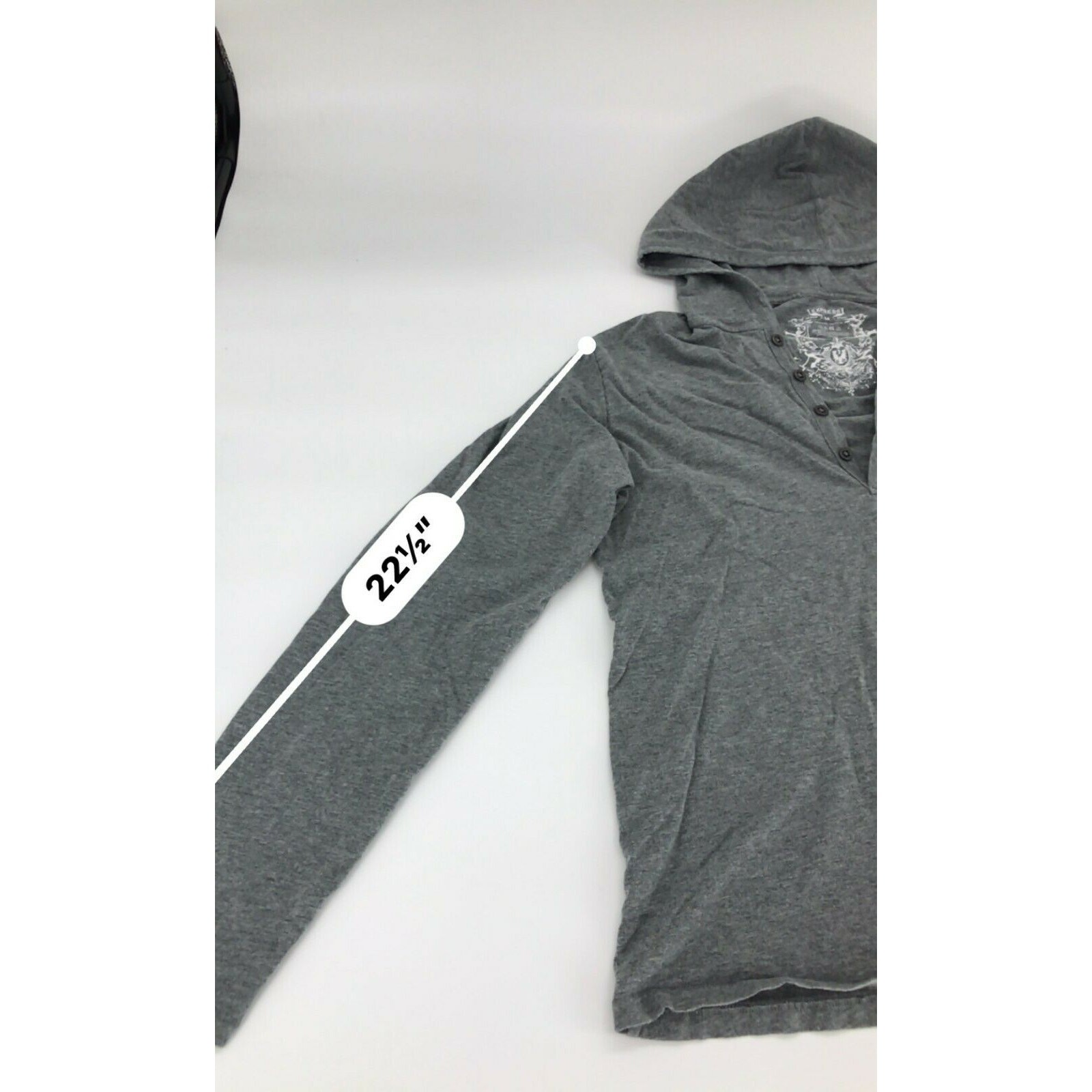 Express Solid Gray Pullover Hoodie Women’s Size M… - image 5