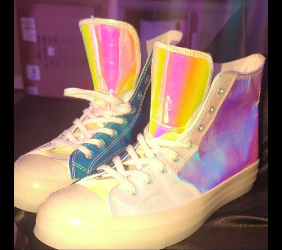 Tênis Converse Chuck Taylor 70 Hi All Star iridescente masculino EUA 11.5 - Imagem 3 de 4