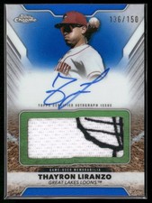 2025 Topps Pro Debut Thayron Liranzo Jumbo Autograph Relic Blue /150 