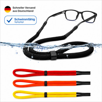 Schwimmfähiges Brillenband für Sonnenbrille Verstellbar Wassersport Floating