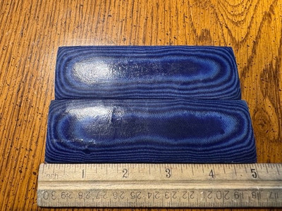 BEAUTIFUL BLUE COLORED G10 CANVAS MICARTA KNIFE HANDLE MATERIAL BLANK SCALES