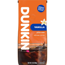 Dunkin’ French Vanilla Artificially Flavored Coffee, Ground Coffee, 12 Oz Bag