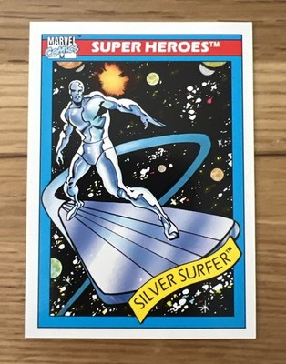 MARVEL IMPEL 1990 SUPER HEROES CARD #32 SILVER SURFER ROOKIE MINT!