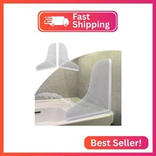 Mofason Silicone Shower Splash Guard, Clear Bathtub Corner Splash Guard, Bathroo
