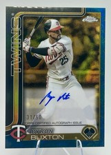 2025 Topps Gilded Byron Buxton Chrome Blue Gold Refractor 31/50 Twins SP