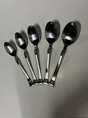 Cambridge Codie Stainless Glossy Flatware lot of 5 Spoon Teaspoons discontinued 