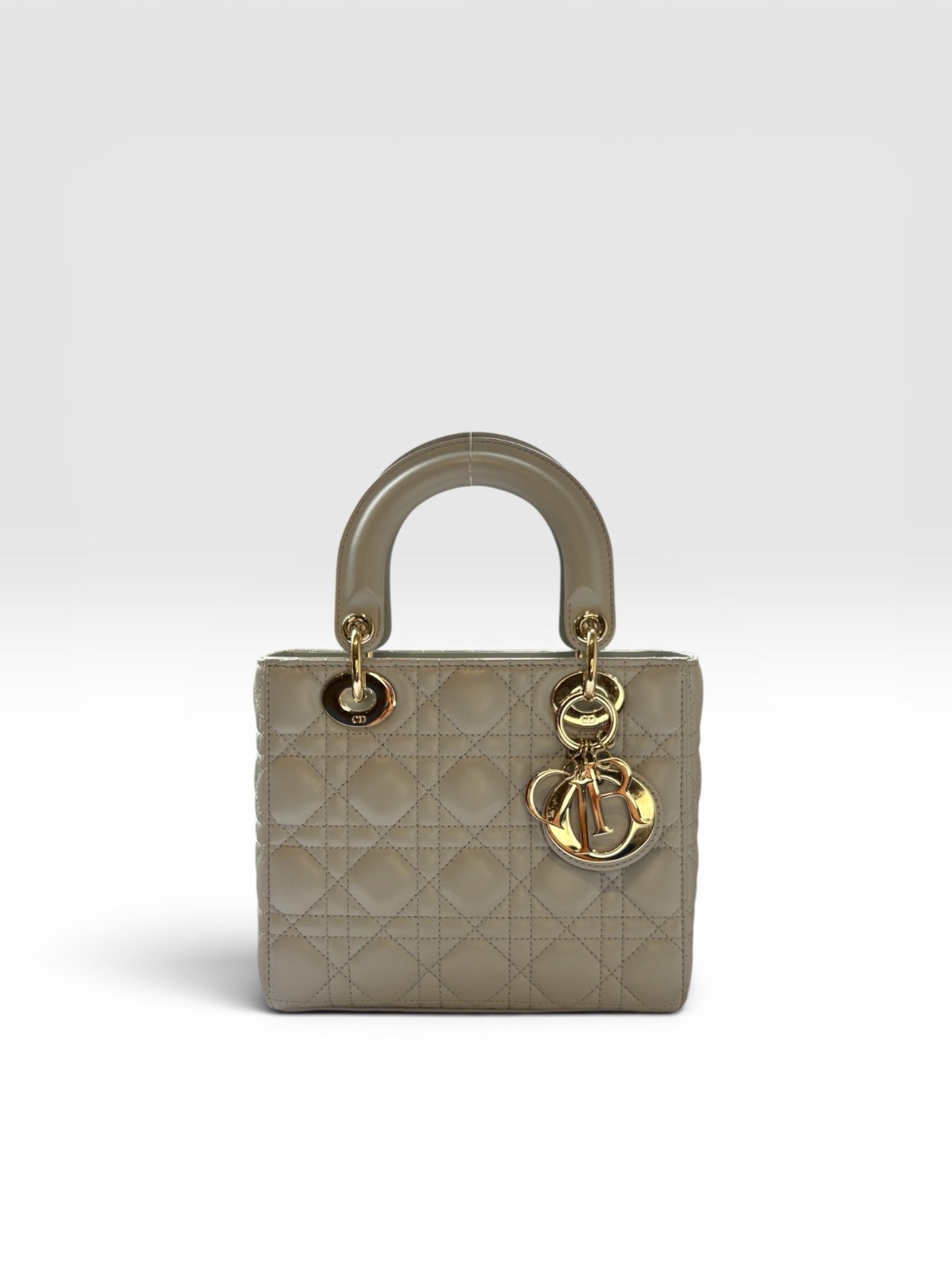 Christian Dior Lady Dior Mini Bag — Lucky Star Edition in Light Grey